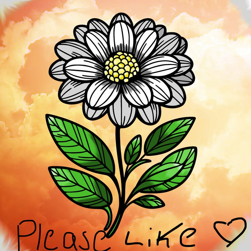 one big realistic beautiful flower