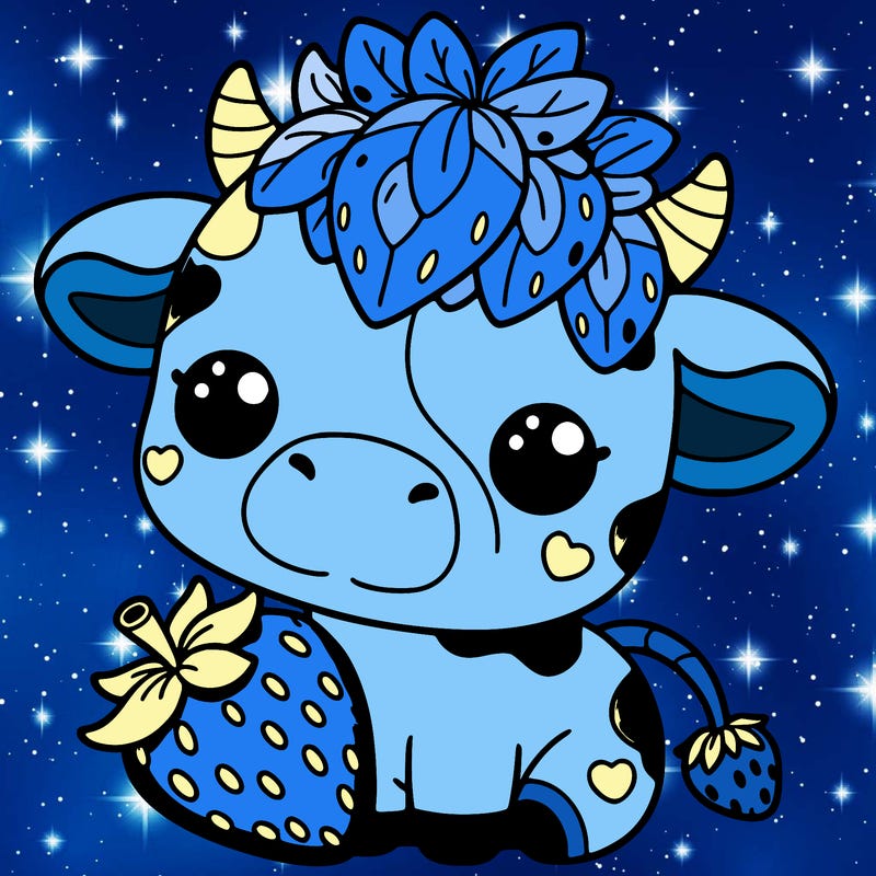 cute strawberry cow