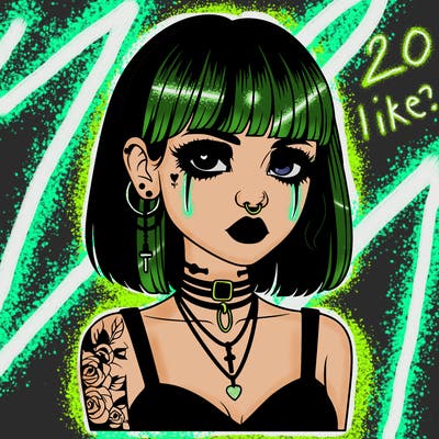 realistic goth girl