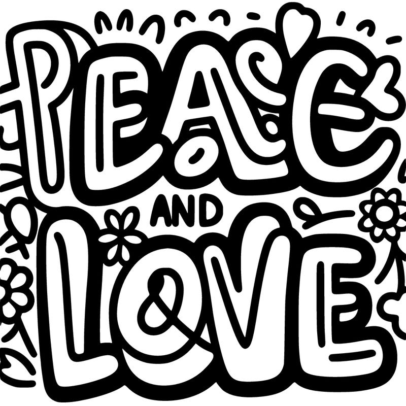 the words: peace and love - ringo starr