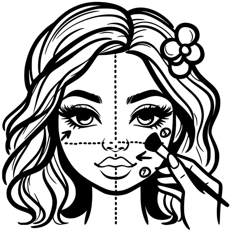 a face made to draw makeup on