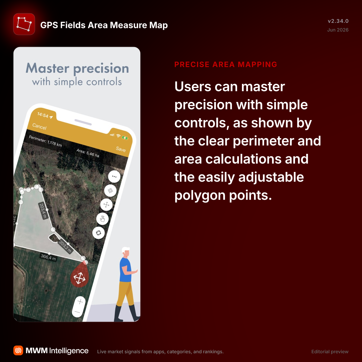 GPS Fields Area Measure Map - Utilities App | MWM