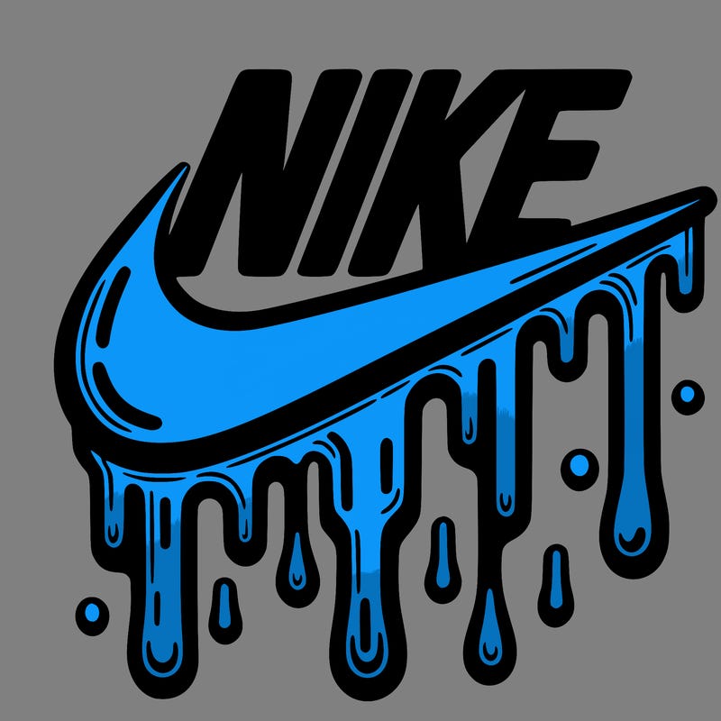 dripping nike logo