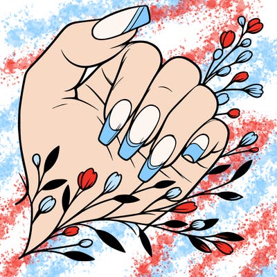 nails with french tip