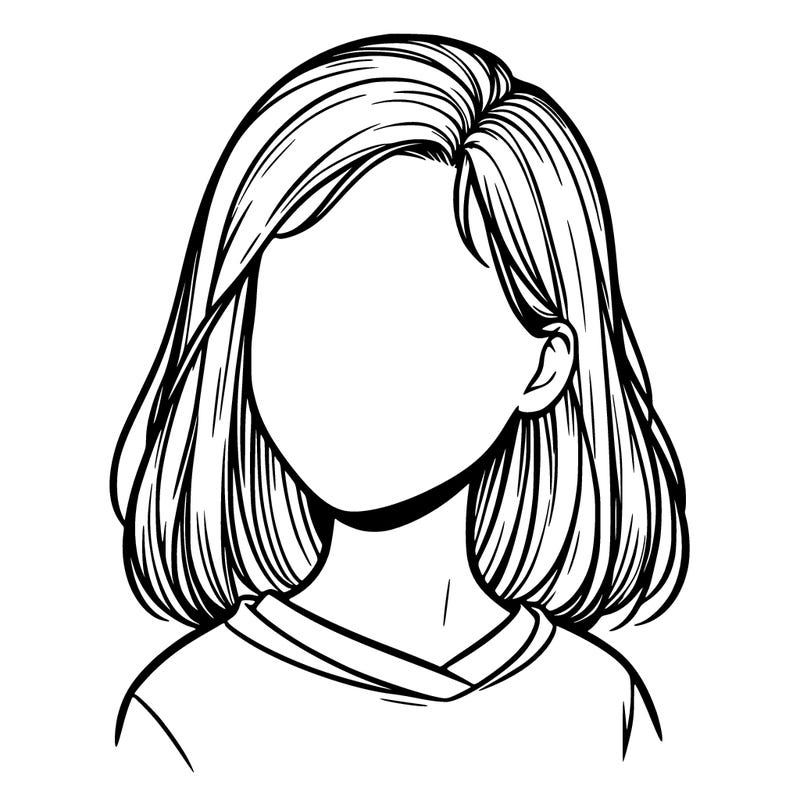 realistic girl faceless