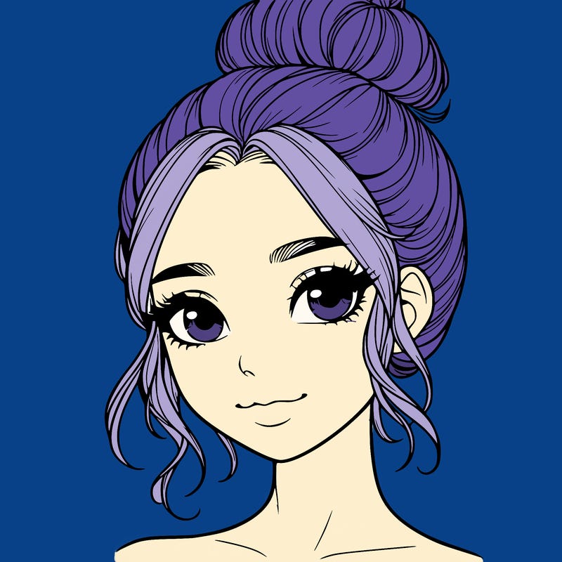 realistic pretty girl with hair in bun