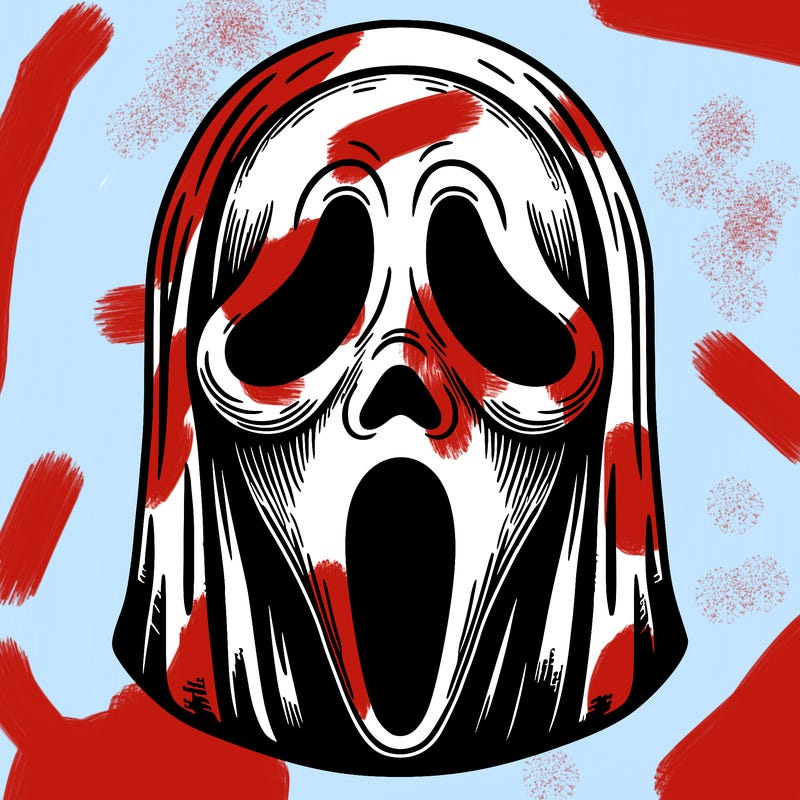 detailed ghostface mask