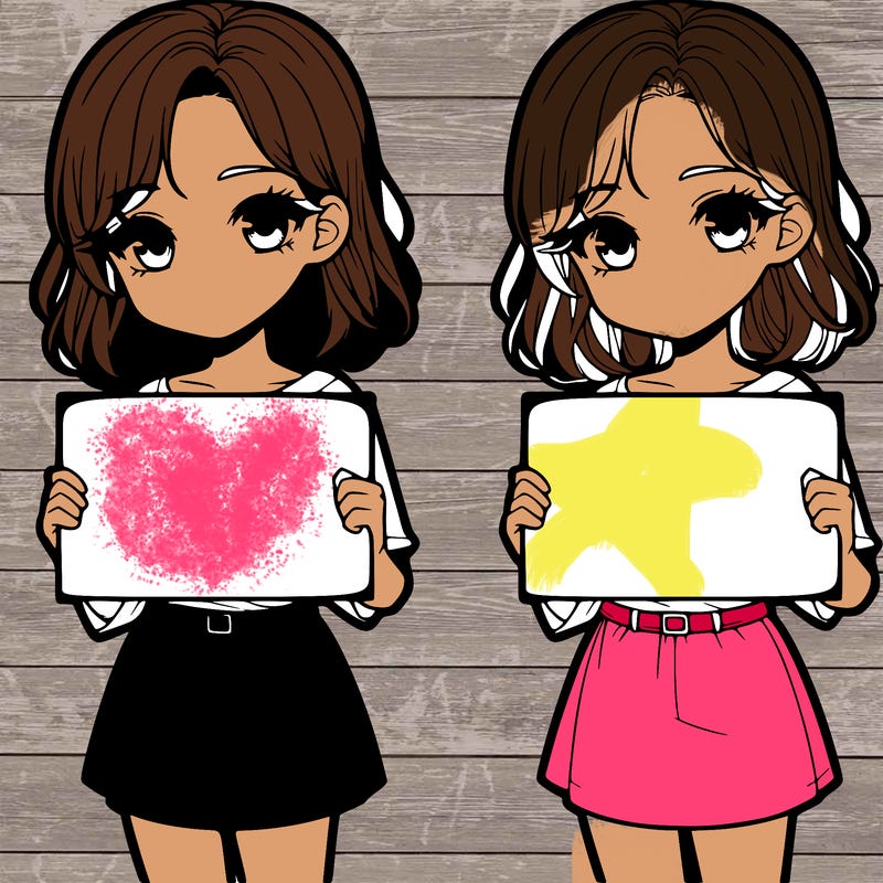 a realistic girl holding a sign