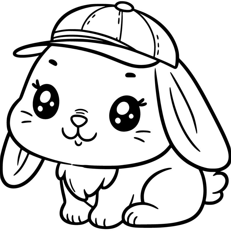 bunny with a cap
