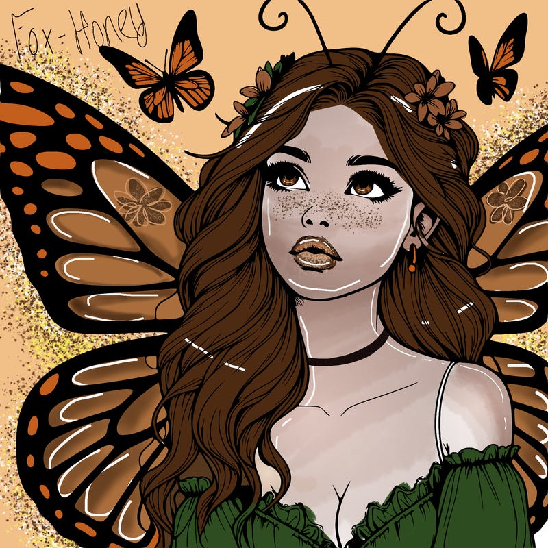 butterfly fairy realistic girl