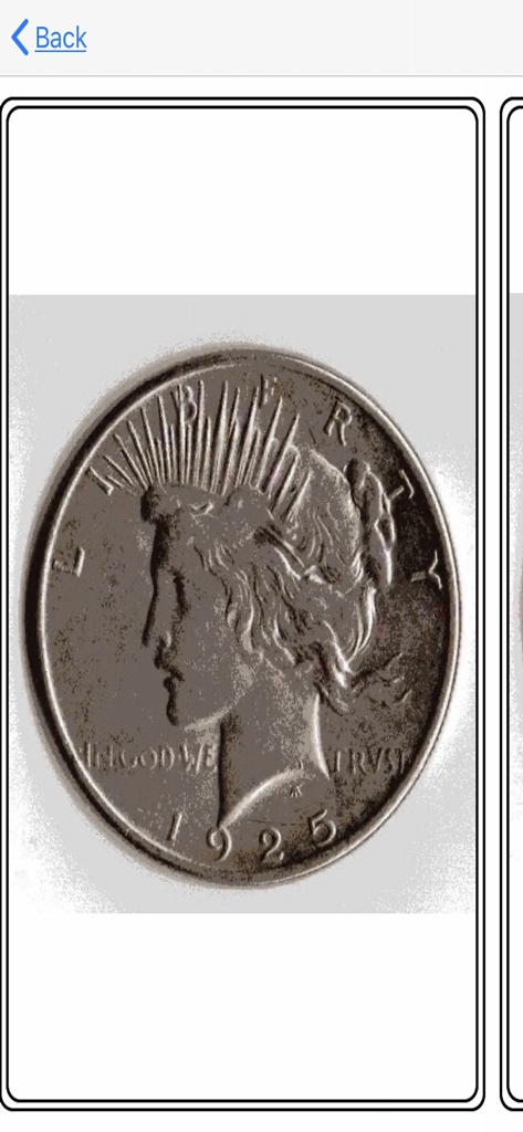 My Valuable Coin Collection - Close up of a 1925 silver dollar coin for detailed inspection