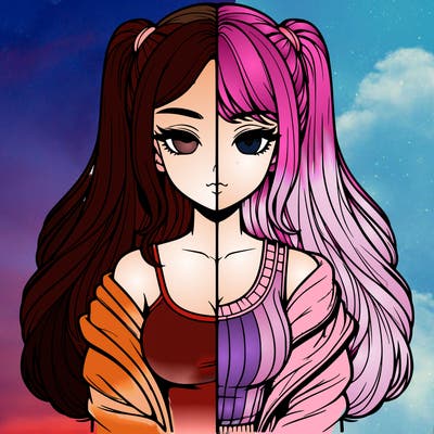 realistic girl split