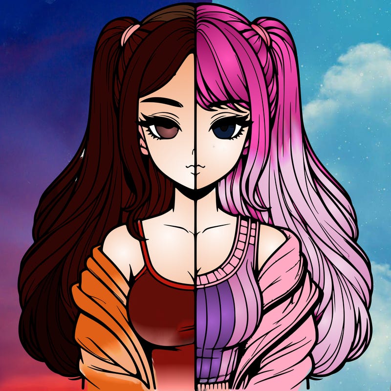 realistic girl split