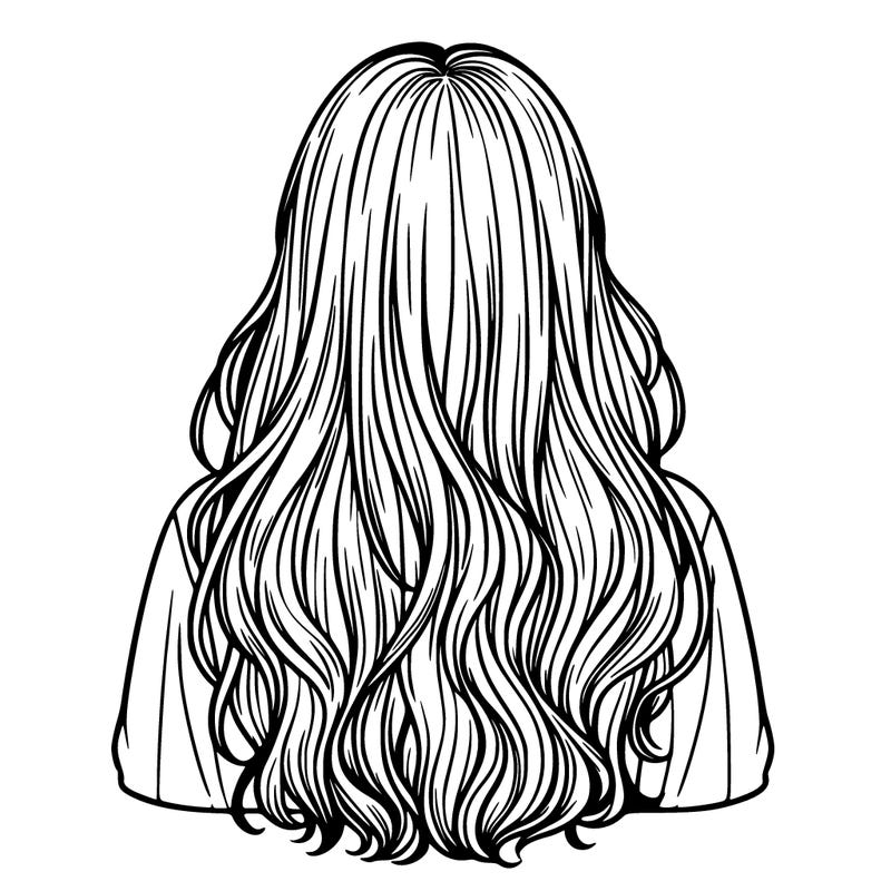 back of girls head, long, hair