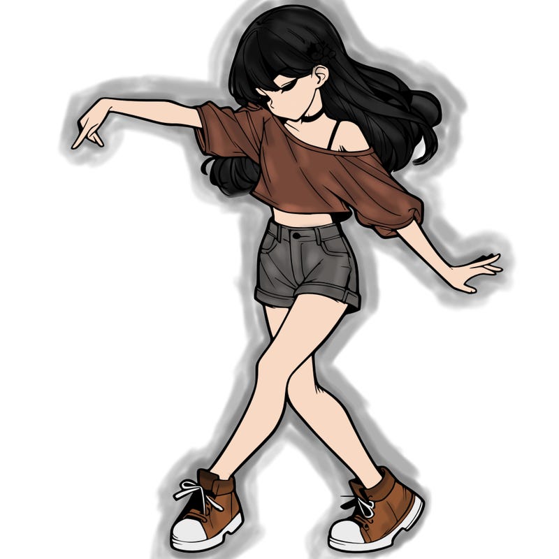 realistic girl danceing