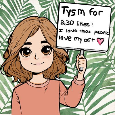 realistic girl holding up a sign