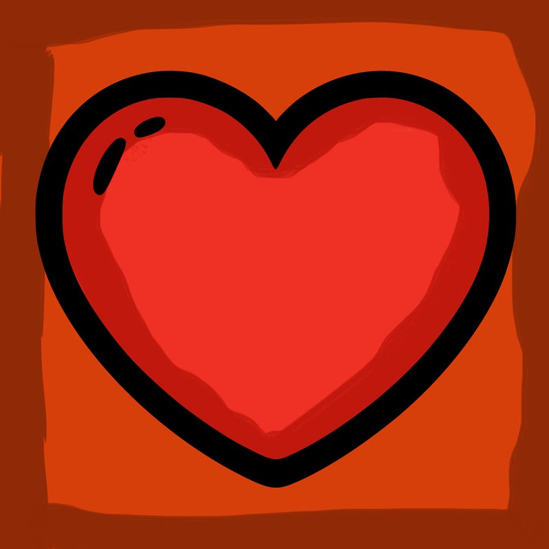 a blank heart