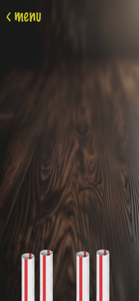 Draw-Straws - A digital draw straws game showing four straws on a wooden table surface.