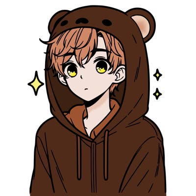 a 17 year old boy in a cute animal hoodie