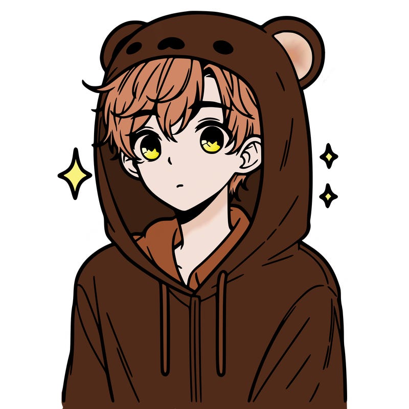 a 17 year old boy in a cute animal hoodie