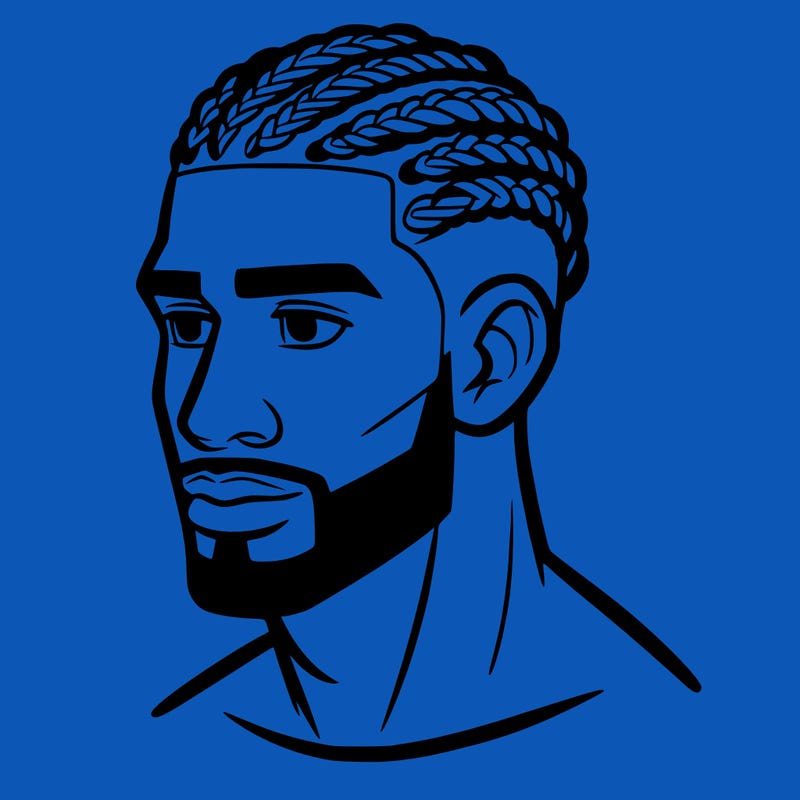 human man with short braids