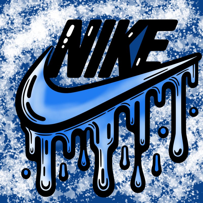 dripping nike logo