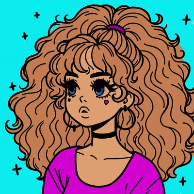 aesthetic girl with big hair