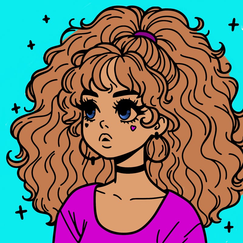 aesthetic girl with big hair