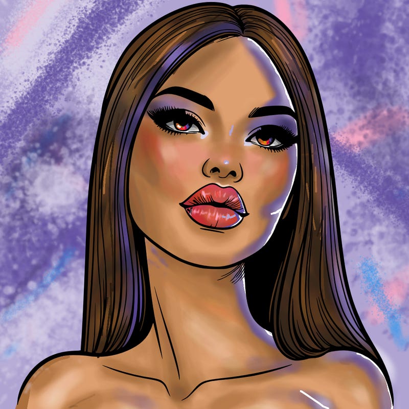 realistic woman with full lips