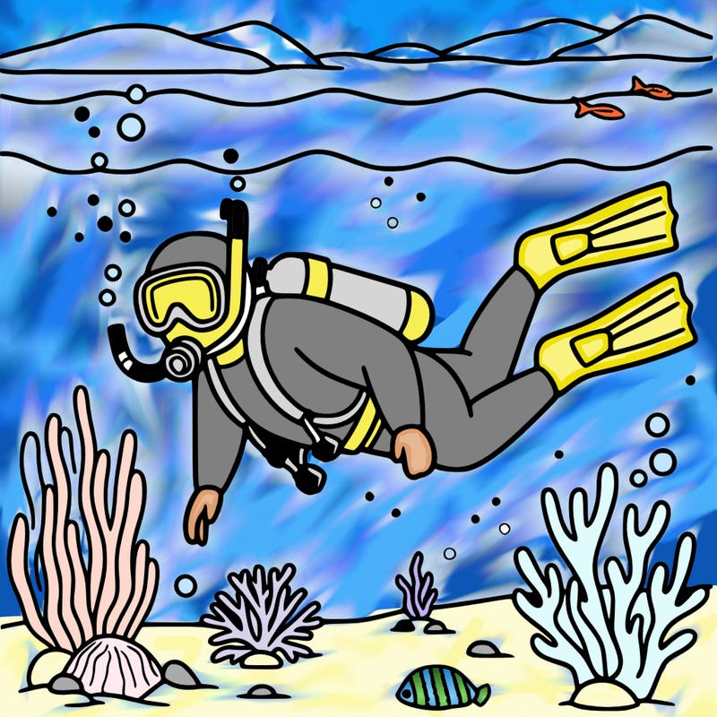 scuba diverse in the ocean