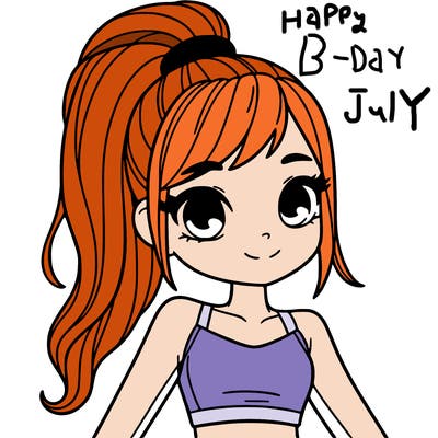 a cute teenage girl with a high ponytail and a crop top