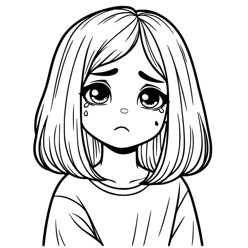 realistic sad girl
