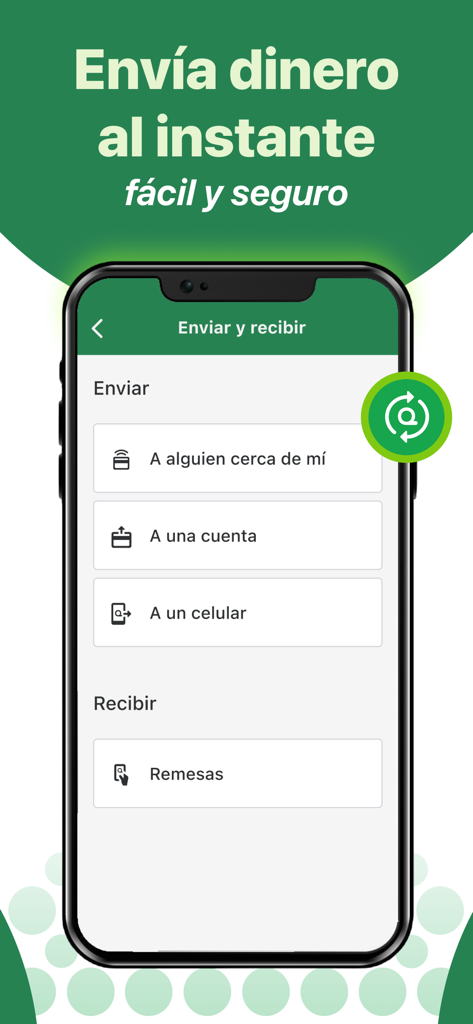 Banco Azteca Guatemala - Pantalla que muestra opciones de transferencia de dinero y remesas en la aplicación Banco Azteca Guatemala