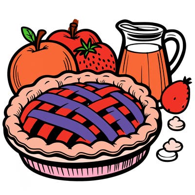 a pie of food