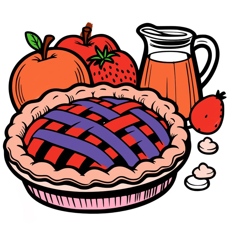 a pie of food