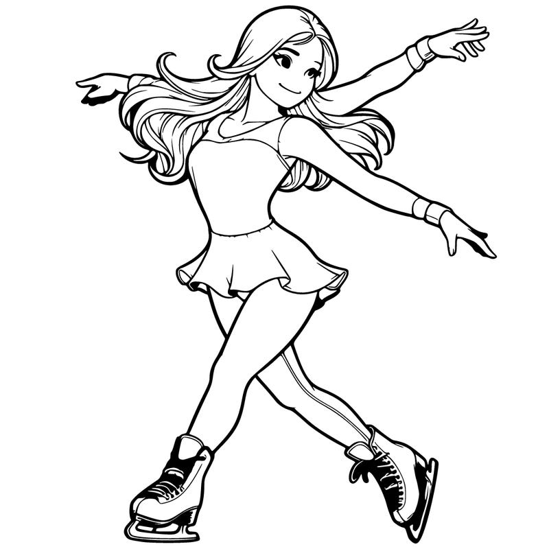 realistic female ice skater