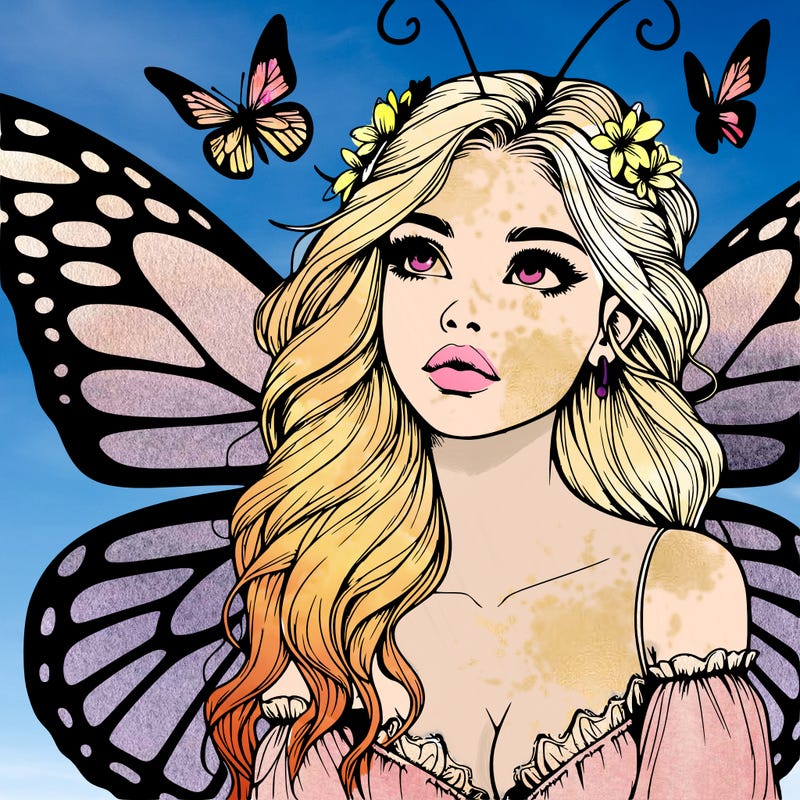 butterfly fairy realistic girl