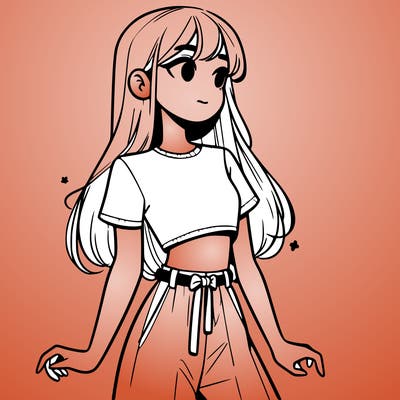 girl in a cute crop top