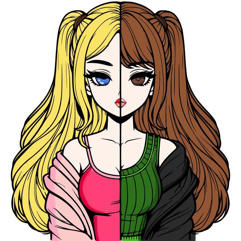 realistic girl split