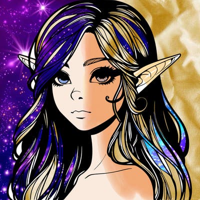 elf girl realistic dark fantasy