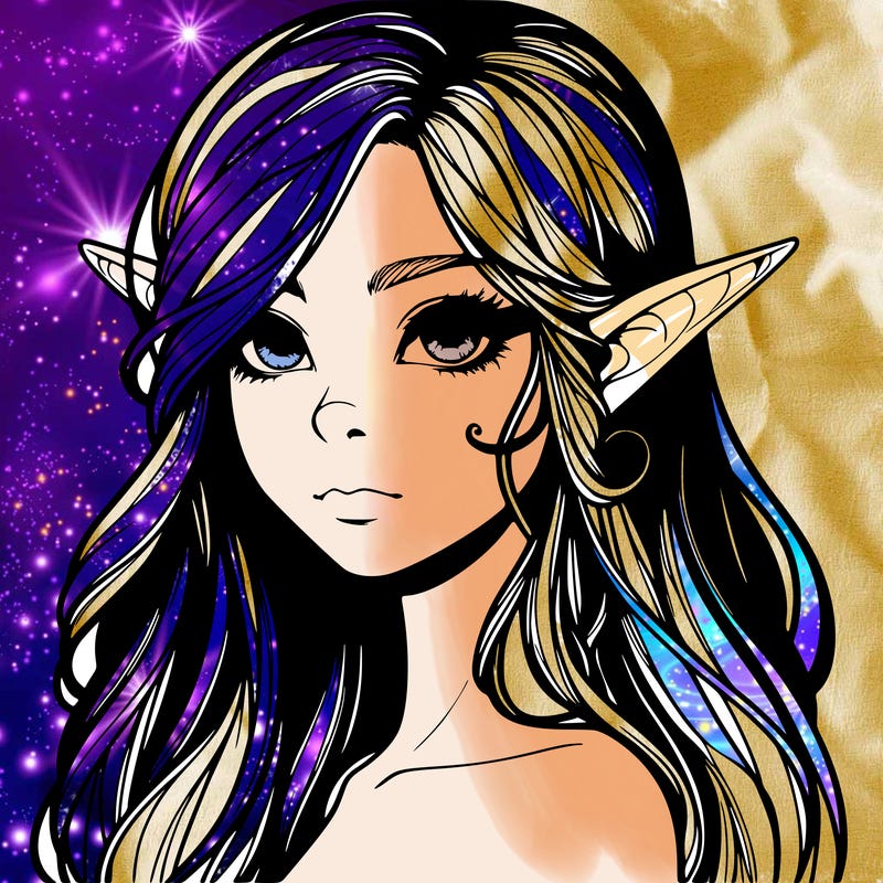 elf girl realistic dark fantasy