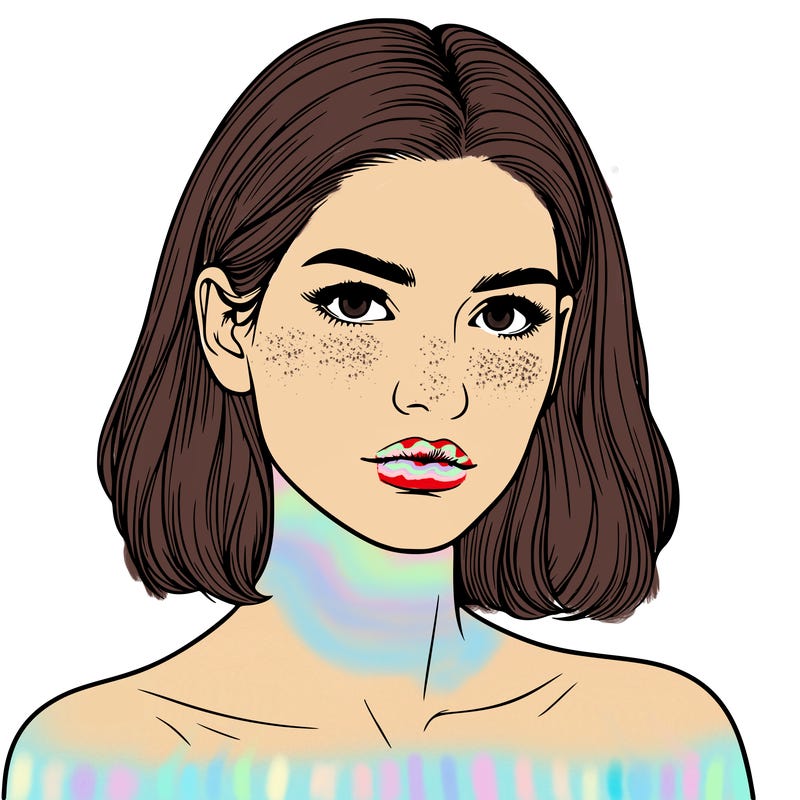 realistic portrait of woman