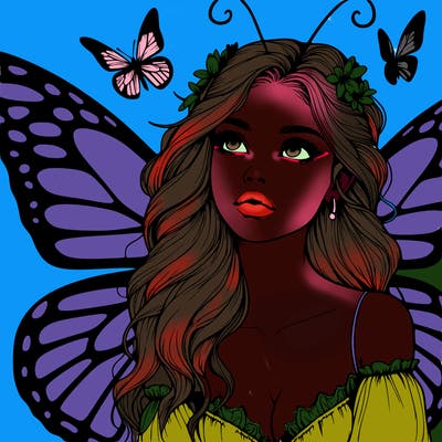 butterfly fairy realistic girl