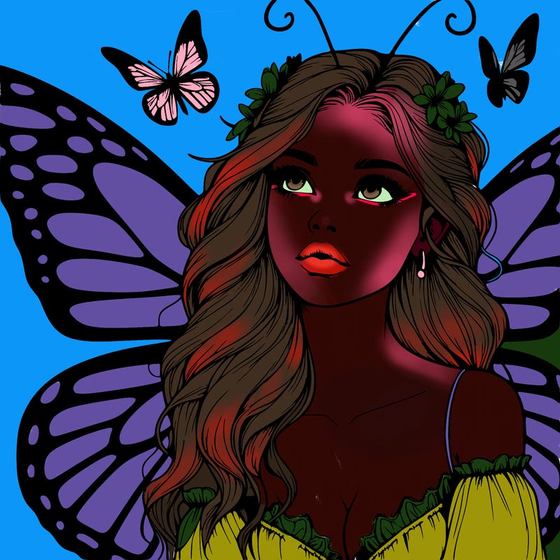 butterfly fairy realistic girl