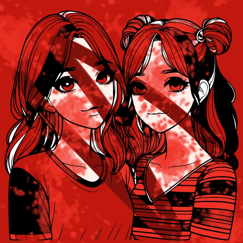two girls realistic