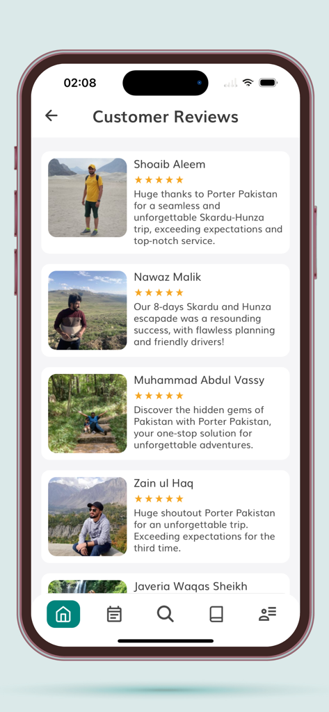 Porter Pakistan - Uma lista de avaliações positivas de clientes e classificações de cinco estrelas para serviços de viagem no aplicativo móvel Porter Paquistão
