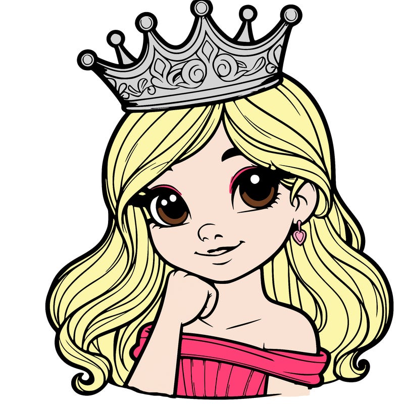 a realistic princess with a realistic crown
