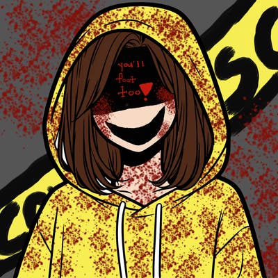 a faceless girl in a hoddie