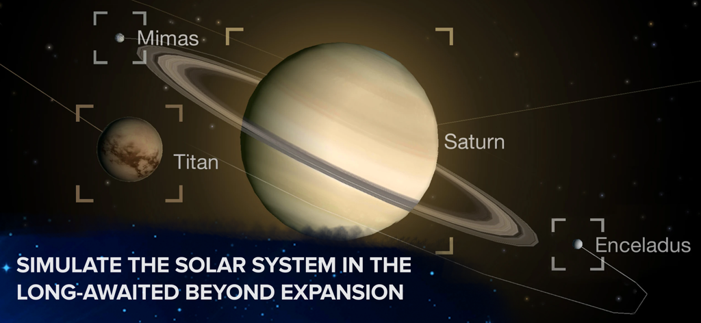 3D simulation of Saturn and its moons in the Cell to Singularity Beyond expansion