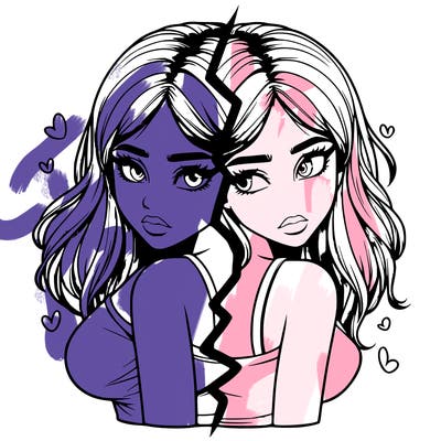 realistic girl split